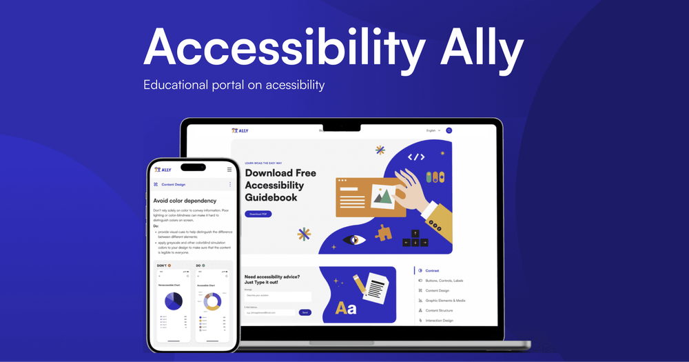 desktop version of Accessibility Made Easier: The a11y-guide.com Case Study cover
