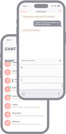 mobile app UX/UI mockups on a smartphone