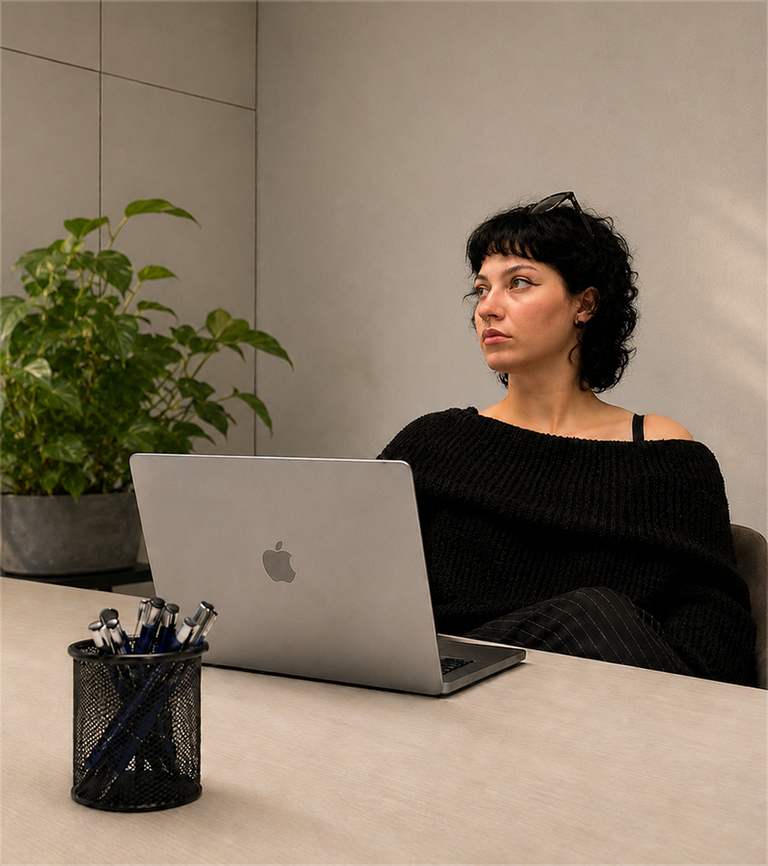 ScreamPixel team member in the design studio