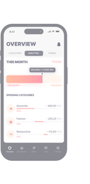 mobile app UX/UI mockups on a smartphone