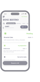 mobile app UX/UI mockups on a smartphone